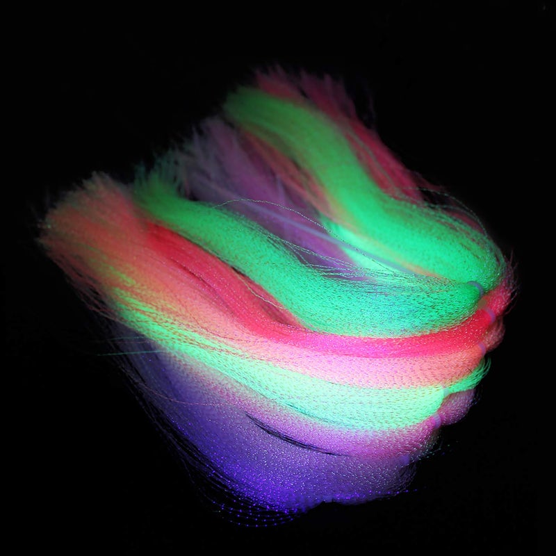 Tigofly 14 Packs 7 Colors UV Crystal Flash Holographic Tinsel Krystal Twisted Flashabou Sparkle Streamer Fly Tying Materials - Image 1